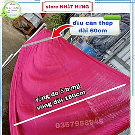 Võng Lưới Cán Thép Cỡ Đại Cao Cấp Dài 235cm Rộng 180cm Dành Cho Khung Lớn, Lưới Võng Đẹp Chất Vải Dày