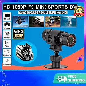 F9 Camera Thể Thao Xe Đạp 1080P HD Xe Đạp Leo Núi Mũ Bảo Hiểm Xe Máy Camera Hành Động Chống Thấm Nước Video DV Đầu Ghi Hình Xe Hơi