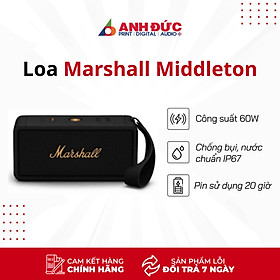 Loa Bluetooth Marshall Middleton (Công suất 60W, Pin 20h) - Hàng Chính Hãng ASH