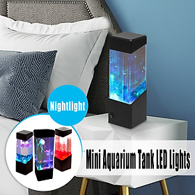 Home Decor Creative Night Light Jellyfish Water Sea Relaxing Bedside Table Lamp Aquarium Tank LED Light Gift