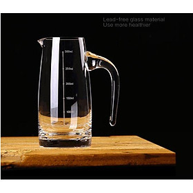 Mua Cốc thủy tinh chia vạch có tay cầm  cốc thủy tinh rót rượu vang