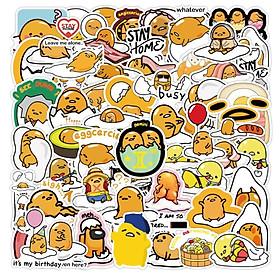 Bộ 50 miếng Sticker hình dán Cute Lazy Eggs