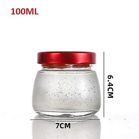 Mua Hũ Thủy Tinh Đựng Yến Sen Nắp Thiết 75ml   100ml   150ml | Tùy Chọn Dung Tích   Hũ Đựng Yến Cao Cấp - MÀU NẮP NGẪU NHIÊN