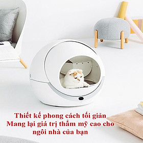 Nhà vệ sinh cho mèo tự động cỡ lớn - Máy dọn phân cho mèo, thú cưng có khử mùi tiết kiệm cát {Hàng cao cấp}