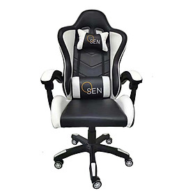 Hình ảnh Ghế DXRACER Gaming CG3001-P dành cho Game thủ ngồi lâu một chỗ trong thời gian dài tốt cho cột sống có kèm gối tựa bọc nệm PVC 3 màu thể thao năng động (Trắng đen, đỏ đen, xanh đen)