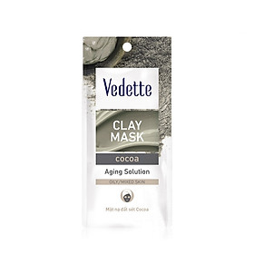 Mặt nạ đất sét bùn non Vedette Clay Facial Mask Cocoa 12g