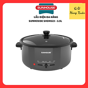 Lẩu điện Sunhouse SHD4523, Công suất 1300W, Dung tích 3.5 lít , Hàng chính hãng - Bảo hành 12 tháng