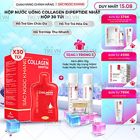 [NEW] Nước uống đẹp da Collagen Dipeptide Sắc Ngọc Khang tinh khiết nhập khẩu từ Nhật Bản, đạt chuẩn hàm lượng hấp thụ nhanh & vượt trội giúp trẻ hóa làn da - săn chắc và sáng mịn