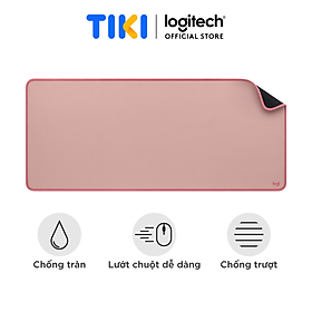 Bàn di chuột cỡ lớn Logitech Desk Mat - Đế cao su chống trượt, lướt dễ dàng, bề mặt chống đổ tràn, bền bỉ, nhỏ gọn - Hàng chính hãng