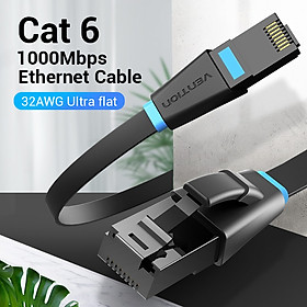 Dây cáp mạng Ethernet Cat6 Vention, dạng dẹt - hai đầu đúc sẵn UTP, dài 1m đến 15m - Hàng chính hãng