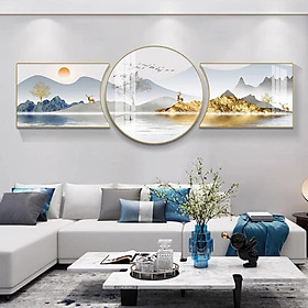 Mẫu Mới Bộ Tranh Treo Tường Hiện Đại năm 2022 Tráng Gương Cao Cấp . Tặng Kèm Bộ Đinh Treo H1