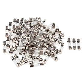 100 Pieces 5*20mm Glass Fuses Quick Blow Tube Fuses Assorted
