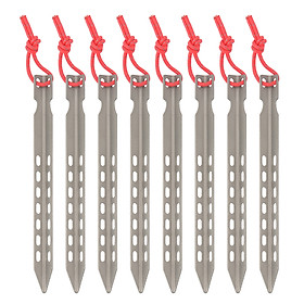 Lixada 6/8/12 Pack 6.5 Inch Ultralight V-Shaped Titanium Alloy Tent Stakes Windproof Outdoor Camping Hiking Tent Pegs