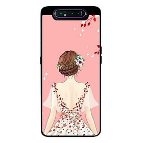 Ốp Lưng Dành Cho Samsung A80 mẫu Cô Gái Váy Hồng - Hàng Chính Hãng