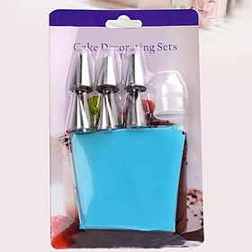 Mua Bộ 6 đui bắt bông kem kèm chốt và túi đựng kem tiện lợi. làm bánh Cookie  trang trí bánh