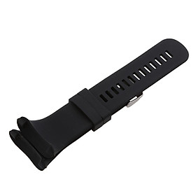 Sport Silicone Wrist Band Watch Strap Holder with Fastener Buckle and Strap Loops, Tools For Suunto All Black Fitness Bracelet