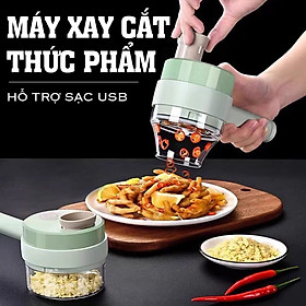 Máy xay cắt lát tỏi ớt rau củ thực phẩm loại mini -K1614