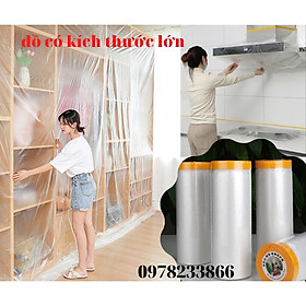 Mua Màng bọc nilon che bụi nội thất đa năng  chống bụi  bảo vệ nội thất  chống ẩm mốc  ABA rộng 3 0m dài 10m  giữ nguyên mới nội thất  có 1 đầu dán (từ 25cm kéo rộng các nếp gấp ra che phủ tối đa 3 0m)