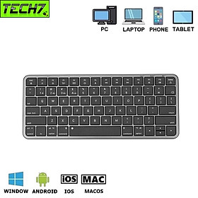 Bàn phím không dây mini K23 kết nối bluetooth + Usb wireless pin sạc hỗ trợ đa nền tảng thiết bị hàng nhập khẩu