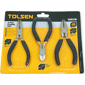 BỘ 3 KỀM - RĂNG - CẮT - NHỌN MINI 115MM TOLSEN 10038 - HÀNG CHÍNH HÃNG