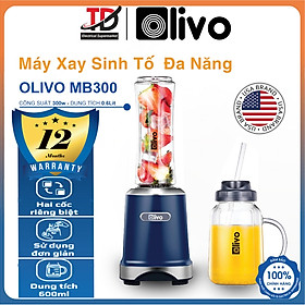 Mua Máy Xay Sinh Tố OLIVO MB300  2 Cốc Đa Năng  Xay Đá  Sinh Tố  Đồ Khô  Hàng Chính Hãng