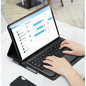 Mua Bao da kèm bàn phím cho SamSung Galaxy Tab S9 FE+ ( S9 Fe Plus )   Tab S9 Plus chính hãng Dux Ducis có bàn di chuột TrackPad - Hàng chính hãng
