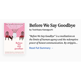 Sách BEFORE WE SAY GOODBYE #4 PB_ PAN 1224