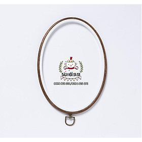 Mua Khung thêu nhựa giả gỗ hình Tròn / Bát giác / Elip nhiều kích cỡ (vân gỗ) Bách hóa Na Na Handmade DIY