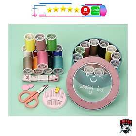 Mua Bộ kim chỉ may vá nhiều món- HỘP TRÒN sắt tiện lợI