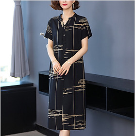 Váy Hoa Cotton Mùa Hè Mềm Mát Cho Mẹ VH11 - Hàng Quảng Châu Cao Cấp