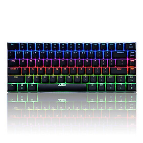 Bàn phím cơ mini dây rời 82 phím Ajazz AK33 Led RGB - BLUE SWICTH, bảng kim loại cao cấp Có Phần Mềm Tùy Chỉnh Riêng - Hàng chính hãng