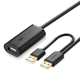 Dây nối dài USB 2.0 tích hợp CHIPSET có dây hỗ trợ nguồn dài 5M UGREEN 20213 - Hàng chính hãng