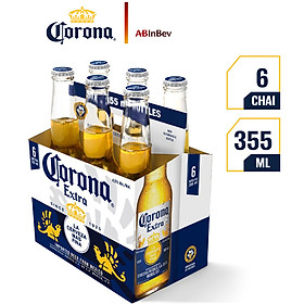 Lốc 6 Chai Bia Corona Extra (355ml x6 Chai)