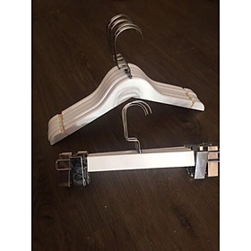 Mua COMBO 10 MÓC ÁO GỖ TRẮNG VAI 38CM - MÓC ÁO GỖ - MÓC TREO ĐỒ NỮ - PHỤ KIỆN SHOP - ĐỒ DÙNG TIỆN ÍCH GIA ĐÌNH