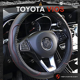 Bọc Vô Lăng ô tô TOYOTA VIOS - Mã 3D Max - Lõi Cao Su Non & 3D Chống Trượt Tay