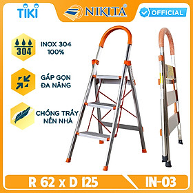 Mua Thang nhôm tay vịn khung INOX Nikita NKT-IN03