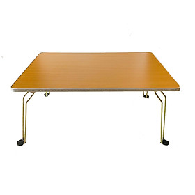 Mua bàn học sinh vân gỗ chân sắt gấp gọn  có nút cao su chống trượt- Giga house