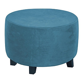 Low Sofa Round Slipcover Cover Elastic  Decor  blue