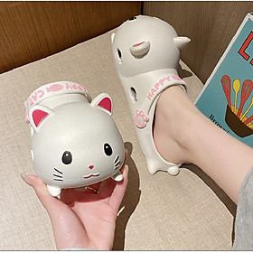 [ĐỘC LẠ] Dép nhựa mang trong nhà hoạt hình mèo Kitty Happy Cat dễ thương cute siêu nhẹ mềm dép cross xinh S252