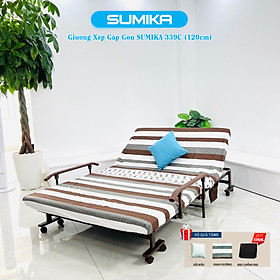 Giường xếp gọn cao cấp SUMIKA 339C, chiều rộng 120cm, khung thép