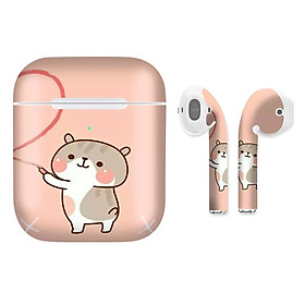 Mua Miếng dán skin chống bẩn cho tai nghe AirPods in hình thiết kế - atk089 (bản không dây 1 và 2)