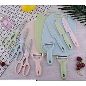 Mua Bộ dao thớt chế biến ăn dặm 4 chi tiết màu parten