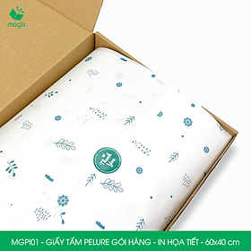 MGPI01 - Combo 100 tấm giấy Pelure gói hàng in họa tiết - 60x40 cm
