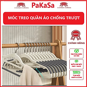 Combo 5 Móc Treo Quần Áo Chống Trượt, Biến Dạng Quần Áo, Móc Áo Nhựa Cao Cấp Chịu Tải Lớn Xoay 360 - Chính Hãng