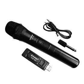 Wireless Microphone & USB Receiver, Handheld VHF Mic Microphone System
