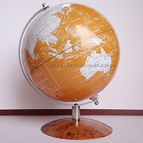 Địa cầu phong thuỷ 33 TA - Giá đỡ inox, đế inox vân nu