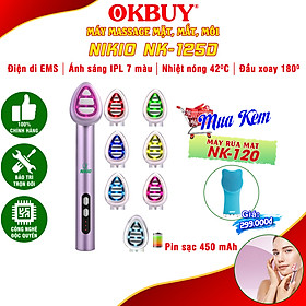 Máy massage mắt môi Nikio NK-125D - Thiết bị làm đẹp đa năng, công nghệ EMS, IPL, rung và nhiệt nóng