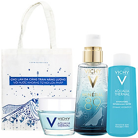 Bộ Dưỡng Chất (Serum) Khoáng Núi Lửa Cô Đặc Vichy Mineral 89 Giúp Da Sáng Mịn Và Căng Mượt (Festive 3)