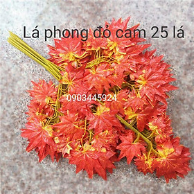 Cành Lá Phong Đỏ 25 lá- Lá giả