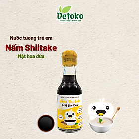 Nước tương trẻ em cao cấp nấm Shiitake 60ml ngọt tự nhiên - Detoko